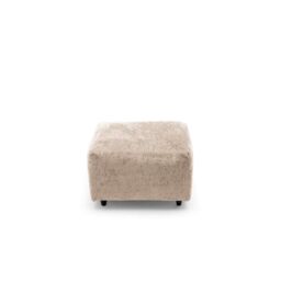 Abakus Direct Harriet Crushed Chenille Footstool in Cream - thumbnail 6