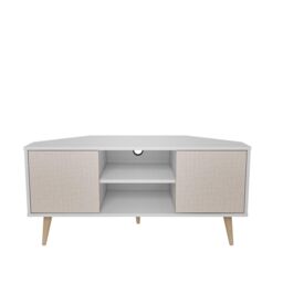 "Decorotika Lesson 120 cm Corner TV Unit for TVs up to 51"" in Light Beige" - thumbnail 4