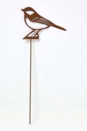 Homescapes Steel Great Tit Garden Stake Decorations, Set of 2 in Brown - thumbnail 5