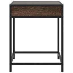 Berkfield Home Coffee Table with Infinity LED Brown Oak 40x40x51 cm - Size: 40 x 40 x 51 cm - thumbnail 6