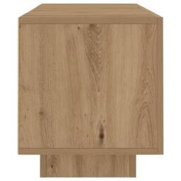 Berkfield Home TV Cabinet with LED Lights Artisan Oak 160x35x40 cm Engineered Wood in Brown - Size: 160 x 35 x 40 cm - thumbnail 8
