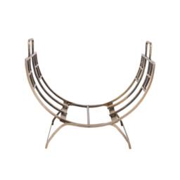 Charles Bentley Antique Gold Coloured Folding Log Holder 35x31x41cm - Size: 35 x 31 x 41 cm - thumbnail 6