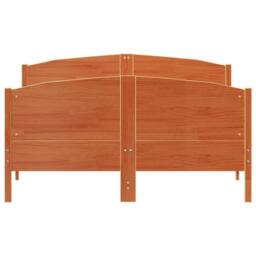 Berkfield Home Beautiful Bed Frame without Mattress Wax Brown 135x190 cm Double - thumbnail 4