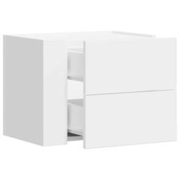 Berkfield Home Wall-mounted Bedside Cabinet White 45x30x35 cm - Size: 45 x 30 x 35 cm - thumbnail 7