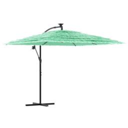 Berkfield Home Garden Parasol with Steel Pole Green 269x269x235 cm in Light Green - Size: 269 x 269 x 235 cm