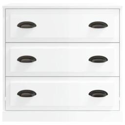 Berkfield Home Sideboard High Gloss White 70x35.5x67.5 cm Engineered Wood - thumbnail 4