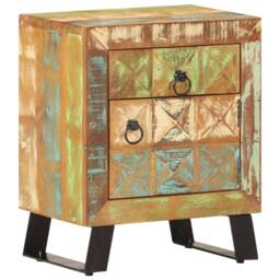 Berkfield Home Bedside Cabinet 40x30x50 cm Solid Reclaimed Wood - Size: 40 x 30 x 50 cm - thumbnail 9
