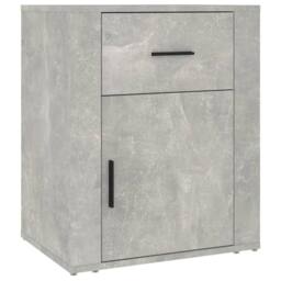 Berkfield Home Classic Bedside Cabinet Concrete Grey 50x36x60 cm Engineered Wood - Size: 50 x 36 x 60 cm - thumbnail 3
