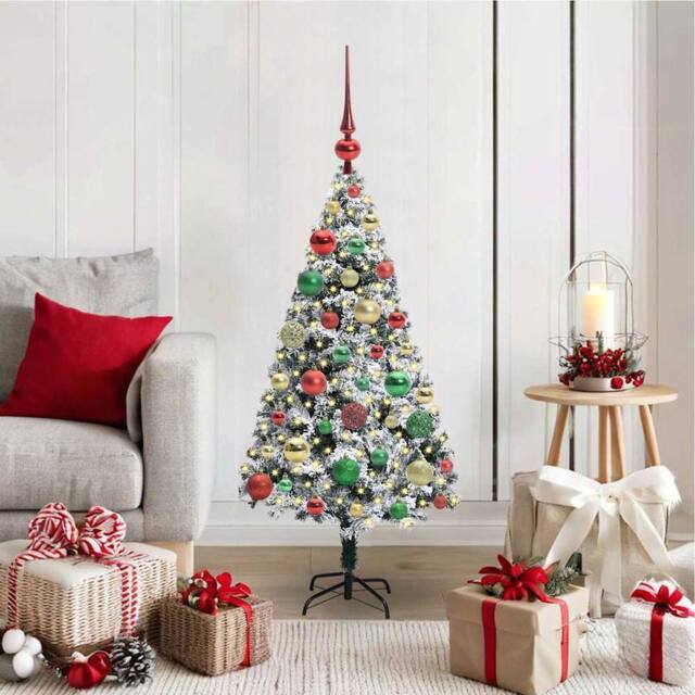 Berkfield Home Artificial Christmas Tree with 150 LEDs with Stand Green 120 cm - image 1