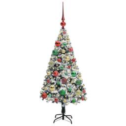 Berkfield Home Artificial Christmas Tree with 150 LEDs with Stand Green 120 cm - thumbnail 3