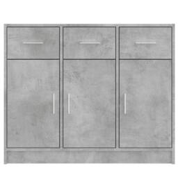 Berkfield Home Sideboard Concrete Grey 91x28x75 cm Engineered Wood - Size: 91 x 28 x 75 cm - thumbnail 5