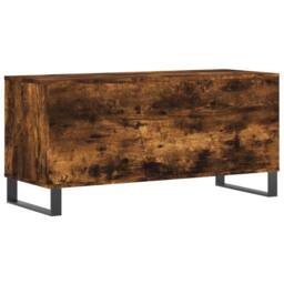 Berkfield Home Record Cabinet Smoked Oak 100x38x48 cm Engineered Wood in Brown - Size: 100 x 38 x 48 cm - thumbnail 6