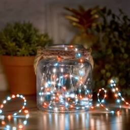 Premier Decorations Compact Ultrabright Battery Operated Red White Blue Mix 200 LEDs - thumbnail 2