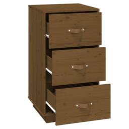 Berkfield Home Beautiful Bedside Cabinets 2 pcs Honey Brown 40x40x75 cm Solid Wo - Size: 40 x 40 x 75 cm - thumbnail 8