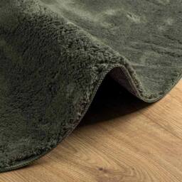 Berkfield Home Modern Area Rug Forest Green 140x200 cm Polyester Non-Slip - Size: Medium - thumbnail 7