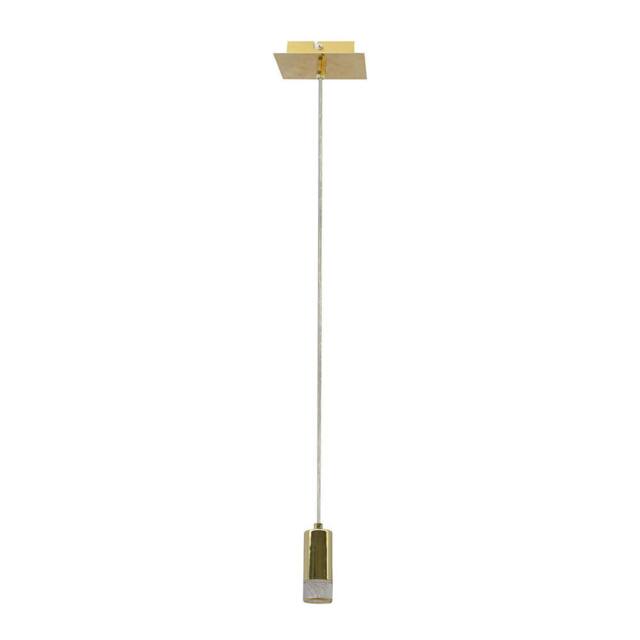 Netlighting Mentin Modern 1 Light Slim Pendant Ceiling Light LED 3000K in Metallic Gold