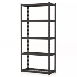5-Tier Garage Storage Shelves Adjustable Heavy Duty Metal Storage Shelving Unit 40 x 91 x 183 cm - thumbnail 1