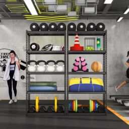 5-Tier Garage Storage Shelves Adjustable Heavy Duty Metal Storage Shelving Unit 40 x 91 x 183 cm - thumbnail 4