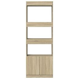 Berkfield Home Highboard¬†Sonoma Oak 63x33x180 cm Engineered Wood in Brown - Size: 63 x 33 x 180 cm - thumbnail 5