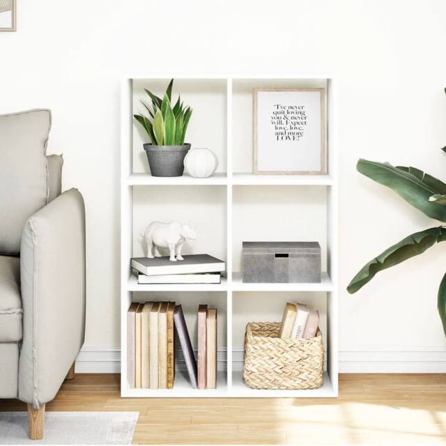 Berkfield Home Room Divider Bookcase White 69.5x29x103.5 cm Engineered Wood - image 1