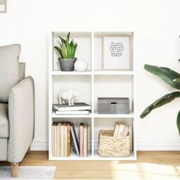 Berkfield Home Room Divider Bookcase White 69.5x29x103.5 cm Engineered Wood - thumbnail 1