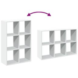 Berkfield Home Room Divider Bookcase White 69.5x29x103.5 cm Engineered Wood - thumbnail 8