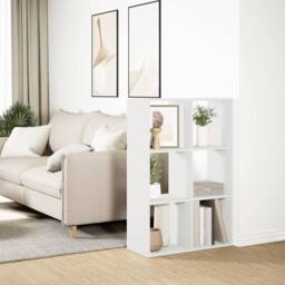 Berkfield Home Room Divider Bookcase White 69.5x29x103.5 cm Engineered Wood - thumbnail 4