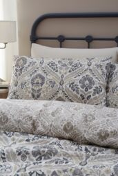 Dreams & Drapes Harriet -100% Cotton Double Duvet Cover Set in Natural - thumbnail 2
