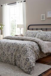 Dreams & Drapes Harriet -100% Cotton Double Duvet Cover Set in Natural - thumbnail 1