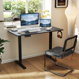 Costway Ergonomic Stand Up Desk 120x60CM Electric Standing Computer Desk in Black - Size: 120x60 cm - thumbnail 5