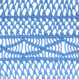 Berkfield Home Macrame Curtain Blue 140x240 cm Cotton - thumbnail 4