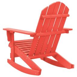 Berkfield Home Garden Rocking Adirondack Chair Solid Fir Wood Red - thumbnail 4