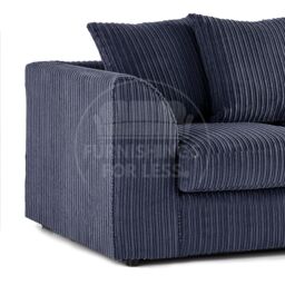 Furnishings For Less UK Luxor Jumbo Cord Fabric 3 Seater Sofa in Navy - thumbnail 2