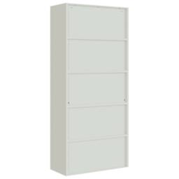 Berkfield Home File Cabinet Light Grey 90x40x200 cm Steel - Size: 90 x 40 x 200 cm - thumbnail 6