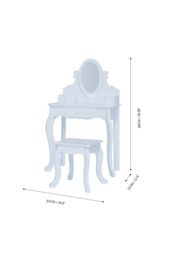 Teamson Kids Little Princess Rapunzel Wooden Kids Vanity Table Play Set, White - thumbnail 4