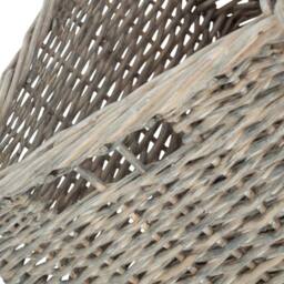 Red Hamper Grey Wash Unlined Willow Storage Baskets - Size: Medium - thumbnail 4