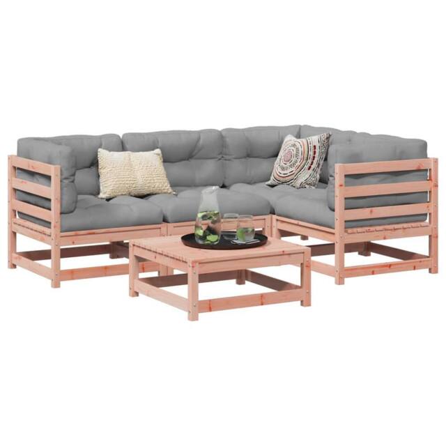 Berkfield Home 5 Piece Garden Sofa Set Solid Wood Douglas Fir in Brown - image 1
