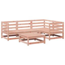 Berkfield Home 5 Piece Garden Sofa Set Solid Wood Douglas Fir in Brown - thumbnail 2
