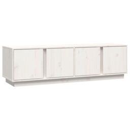 Berkfield Home TV Cabinet White 140x40x40 cm Solid Wood Pine - Size: 140 x 40 x 40 cm - thumbnail 2