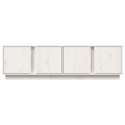 Berkfield Home TV Cabinet White 140x40x40 cm Solid Wood Pine - Size: 140 x 40 x 40 cm - thumbnail 6