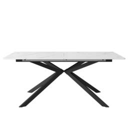 Matteo Extendable Dining Table - Black & White Marble Effect - thumbnail 7