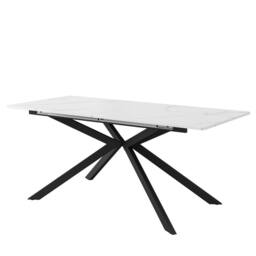 Matteo Extendable Dining Table - Black & White Marble Effect - thumbnail 8