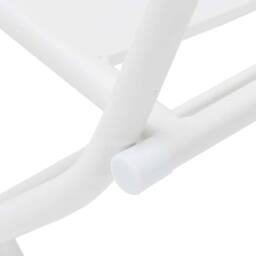 Berkfield Home 3 Piece Folding Bistro Set White Steel - thumbnail 8