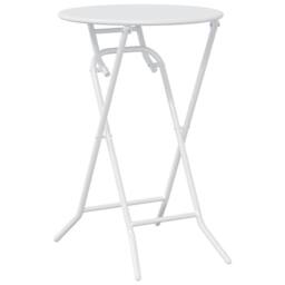 Berkfield Home 3 Piece Folding Bistro Set White Steel - thumbnail 6