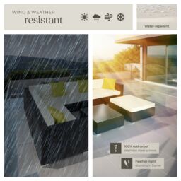 tectake Garden Furniture Set Marbella in Black - Size: 6 Person - thumbnail 7