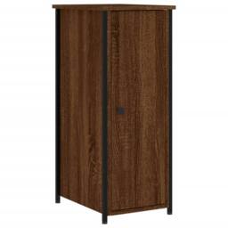 Berkfield Home Bedside Cabinets 2 pcs Brown Oak 32x42x80 cm Engineered Wood - Size: 32 x 42 x 80 cm - thumbnail 5