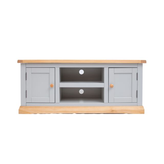 Cabinet Bits Bomporto Light Grey 2 Door TV Cabinet Wood Knob - image 1