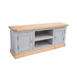 Cabinet Bits Bomporto Light Grey 2 Door TV Cabinet Wood Knob - thumbnail 3