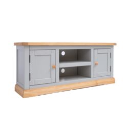 Cabinet Bits Bomporto Light Grey 2 Door TV Cabinet Wood Knob - thumbnail 2
