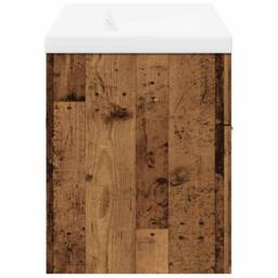 Berkfield Home Practical 2 Piece Bathroom Furniture Set Old Wood Engineered Wood in Brown - thumbnail 7
